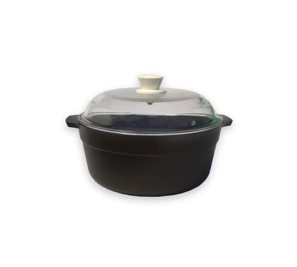 Cacerola Grande con Asas y Tapa de Vidrio